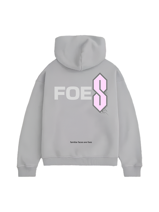 HOODIE WASHED OPAL - GREY + BACKPRINT