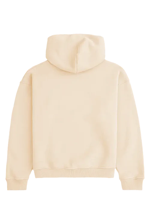 HOODIE WASHED ALMOND - MILK